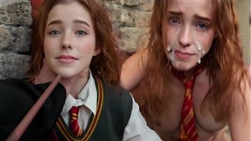Hermione no pornô do Harry Potter transando